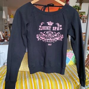 Vintage Y2K Juicy Couture Black and Pink Women's Sweater Orange Label